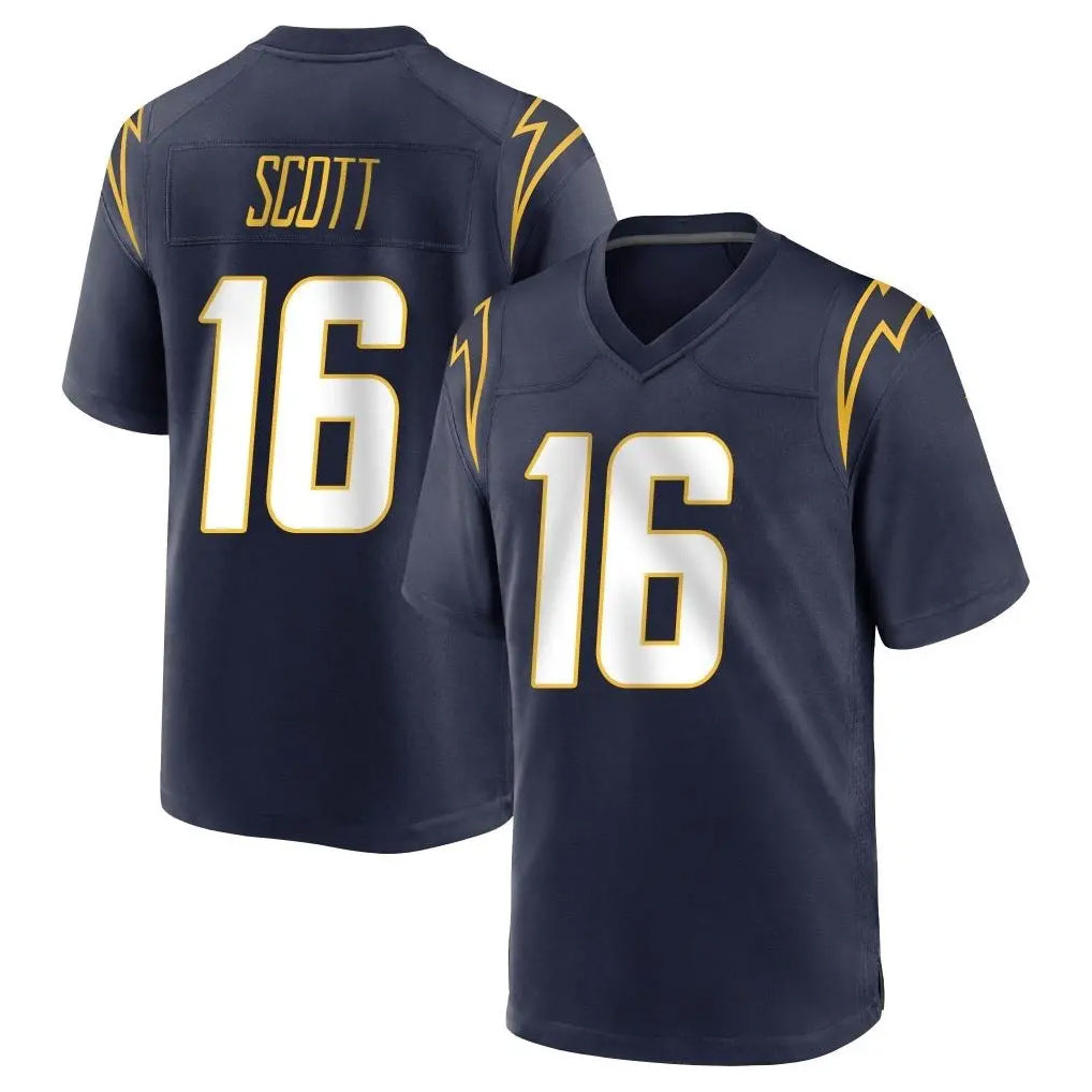 Kooe LA.Chargers #16 J.K. Scott Player Navy Home Game Stitched Jerseys