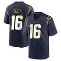 Kooe LA.Chargers #16 J.K. Scott Player Navy Home Game Stitched Jerseys