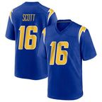 Kooe LA.Chargers #16 J.K. Scott Player Royal Home Game Stitched Jerseys
