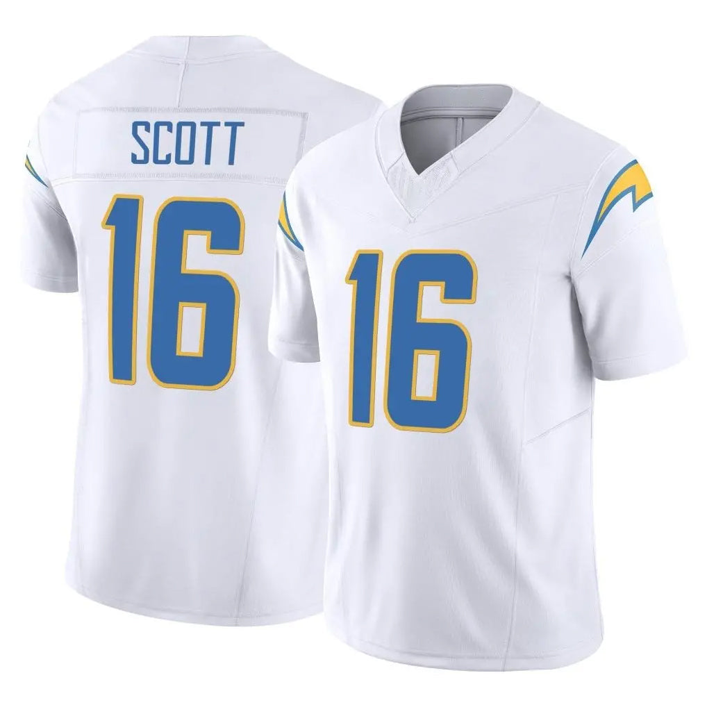 Kooe LA.Chargers #16 J.K. Scott Player White Limited Vapor F.U.S.E. Home Game Stitched Jerseys