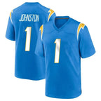 Kooe LA.Chargers #1 Quentin Johnston Player Blue Home Game Stitched Jerseys