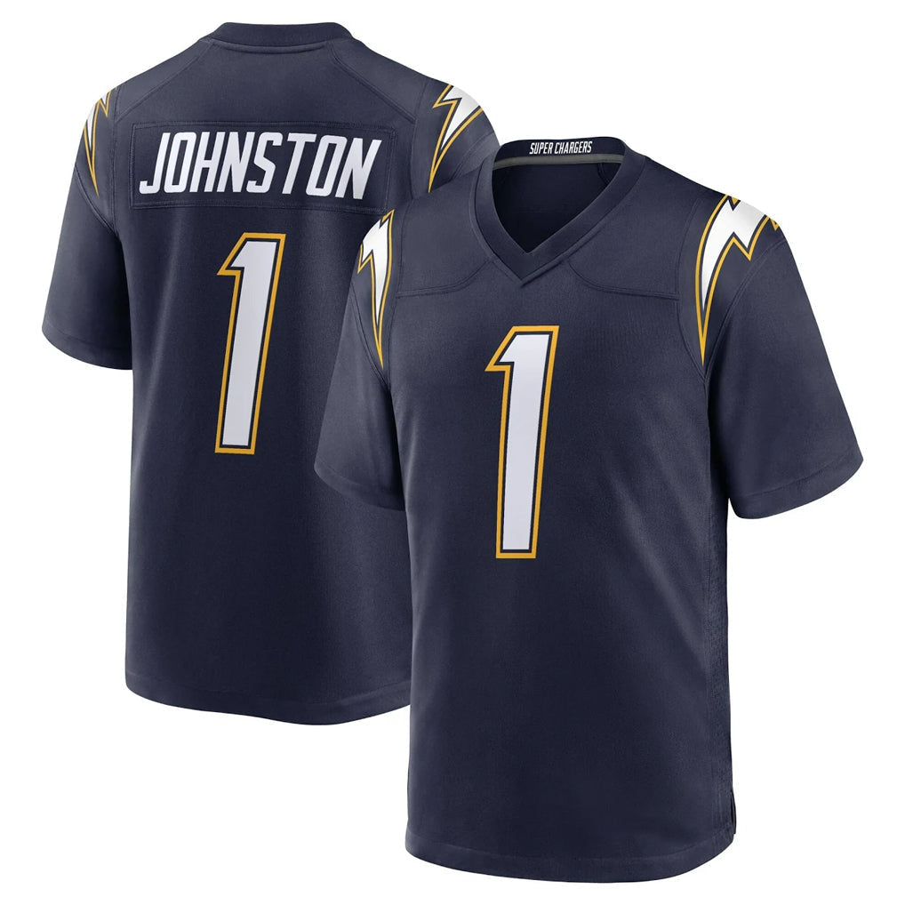Kooe LA.Chargers #1 Quentin Johnston Player Navy Alternate Home Game Stitched Jerseys