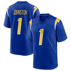 Kooe LA.Chargers #1 Quentin Johnston Player Royal Home Game Stitched Jerseys