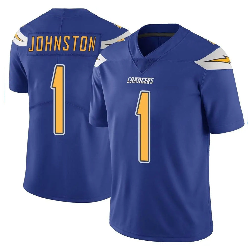 Kooe LA.Chargers #1 Quentin Johnston Player Royal Limited Color Rush Vapor Untouchable Home Game Stitched Jerseys
