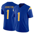 Kooe LA.Chargers #1 Quentin Johnston Player Royal Limited Vapor F.U.S.E. Home Game Stitched Jerseys