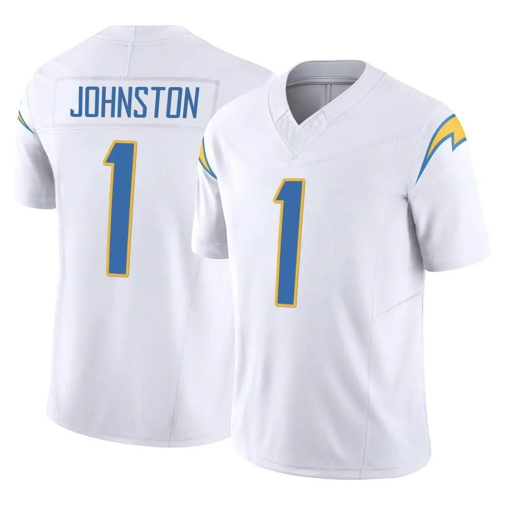 Kooe LA.Chargers #1 Quentin Johnston Player White Limited Vapor F.U.S.E. Home Game Stitched Jerseys