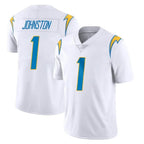 Kooe LA.Chargers #1 Quentin Johnston Player White Limited Vapor Untouchable Home Game Stitched Jerseys
