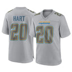Kooe LA.Chargers #20 Cam Hart Player Gray Atmosphere Fashion Home Game Stitched Jerseys