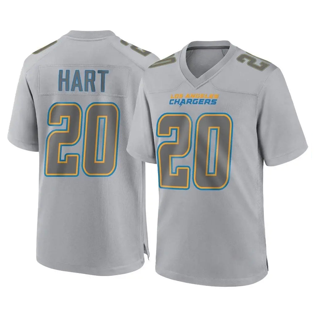 Kooe LA.Chargers #20 Cam Hart Player Gray Atmosphere Fashion Home Game Stitched Jerseys