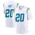 Kooe LA.Chargers #20 Cam Hart Player White Home Game Stitched Jerseys