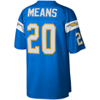 Kooe LA.Chargers #20 Natrone Means Mitchell & Ness Powder Blue Legacy Replica Stitched Puhic Jersey