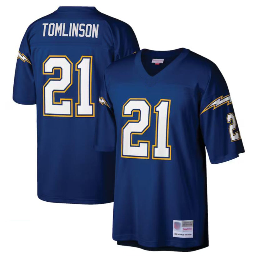 Kooe LA.Chargers #21 LaDainian Tomlinson Mitchell & Ness Navy Retired Player Legacy Replica Jersey Stitched Jersey