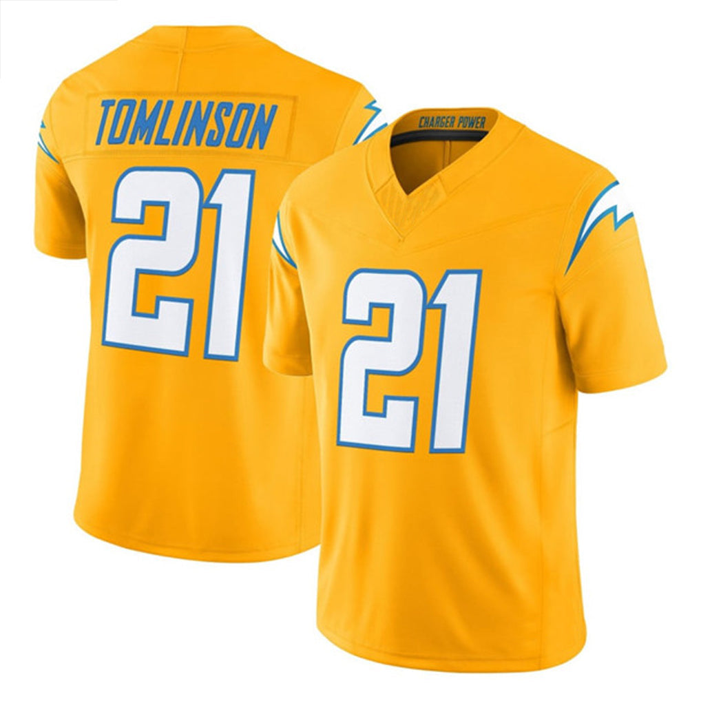 Kooe LA.Chargers #21 LaDainian Tomlinson Player Gold F.U.S.E. Vapor Limited Stitched Jerseys