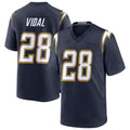 Kooe LA.Chargers #28 Kimani Vidal Player Navy Alternate Home Game Stitched Jerseys