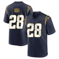 Kooe LA.Chargers #28 Kimani Vidal Player Navy Home Game Stitched Jerseys