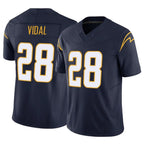 Kooe LA.Chargers #28 Kimani Vidal Player Navy Limited Vapor F.U.S.E. Home Game Stitched Jerseys