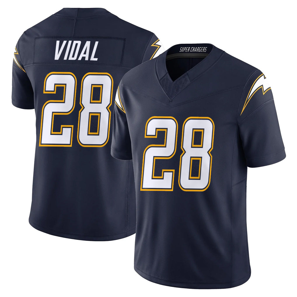 Kooe LA.Chargers #28 Kimani Vidal Player Navy Vapor F.U.S.E. Limited Home Game Stitched Jerseys