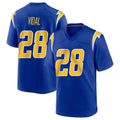 Kooe LA.Chargers #28 Kimani Vidal Player Royal Home Game Stitched Jerseys