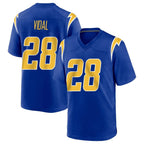 Kooe LA.Chargers #28 Kimani Vidal Player Royal Home Game Stitched Jerseys