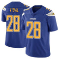 Kooe LA.Chargers #28 Kimani Vidal Player Royal Limited Color Rush Vapor Untouchable Home Game Stitched Jerseys