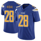 Kooe LA.Chargers #28 Kimani Vidal Player Royal Limited Color Rush Vapor Untouchable Home Game Stitched Jerseys
