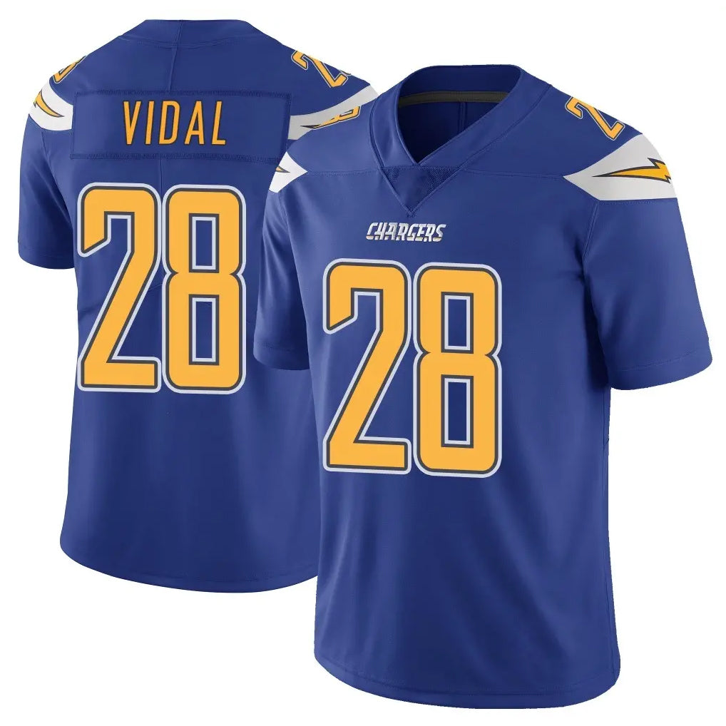 Kooe LA.Chargers #28 Kimani Vidal Player Royal Limited Color Rush Vapor Untouchable Home Game Stitched Jerseys