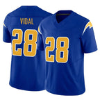 Kooe LA.Chargers #28 Kimani Vidal Player Royal Limited Vapor F.U.S.E. Home Game Stitched Jerseys