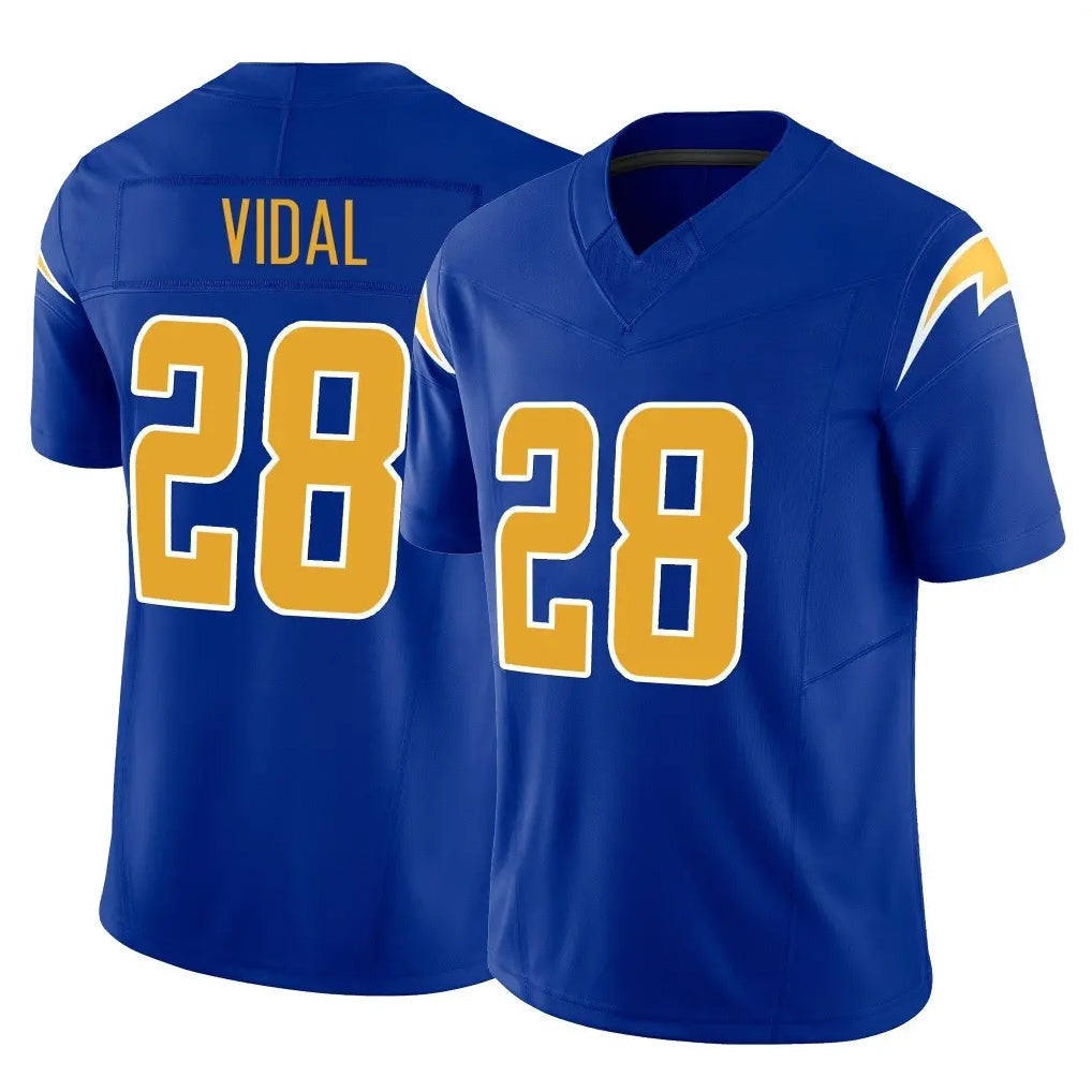 Kooe LA.Chargers #28 Kimani Vidal Player Royal Limited Vapor F.U.S.E. Home Game Stitched Jerseys