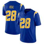 Kooe LA.Chargers #28 Kimani Vidal Player Royal Limited Vapor Home Game Stitched Jerseys
