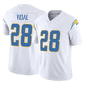 Kooe LA.Chargers #28 Kimani Vidal Player White Limited Vapor F.U.S.E. Home Game Stitched Jerseys