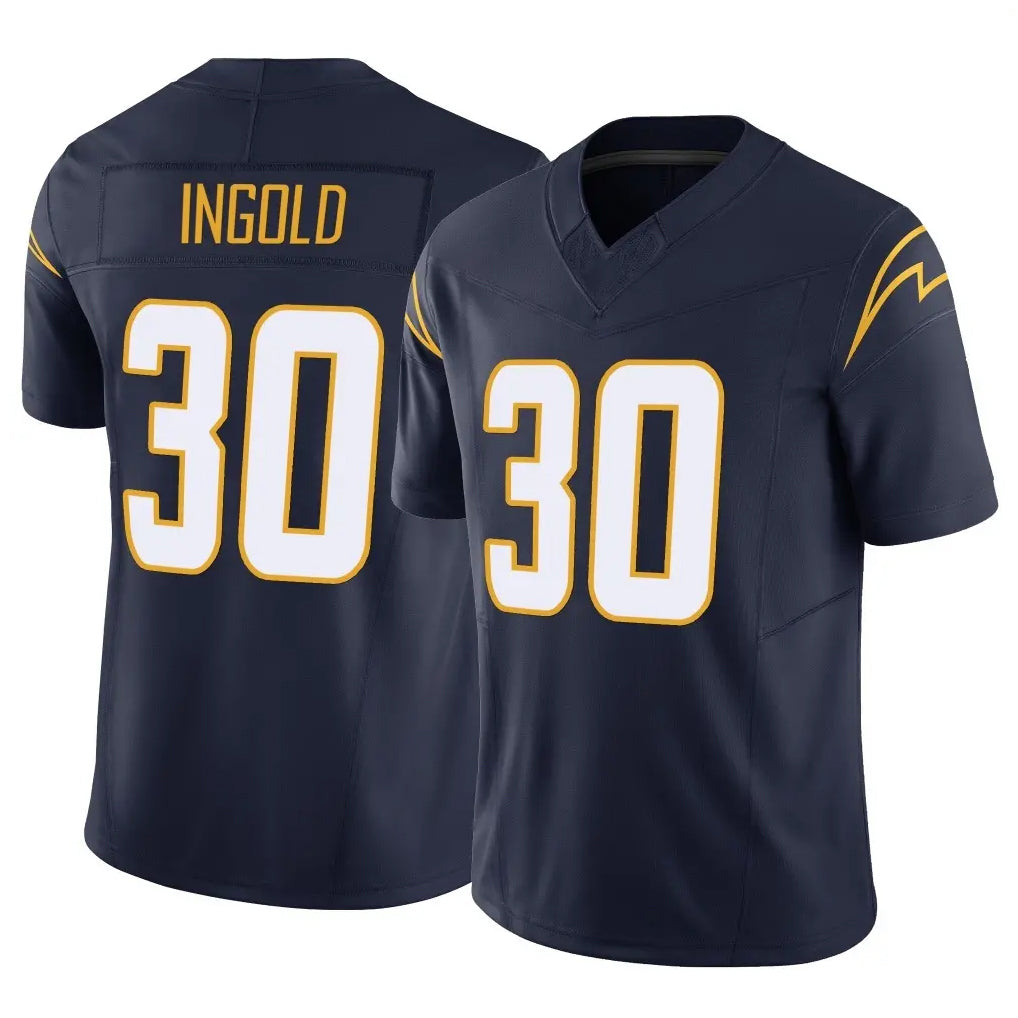 Kooe LA.Chargers #30 Alec Ingold Player Navy Limited Vapor F.U.S.E. Home Game Stitched Jerseys