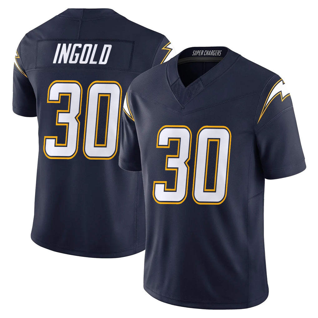 Kooe LA.Chargers #30 Alec Ingold Player Navy Vapor F.U.S.E. Limited Home Game Stitched Jerseys