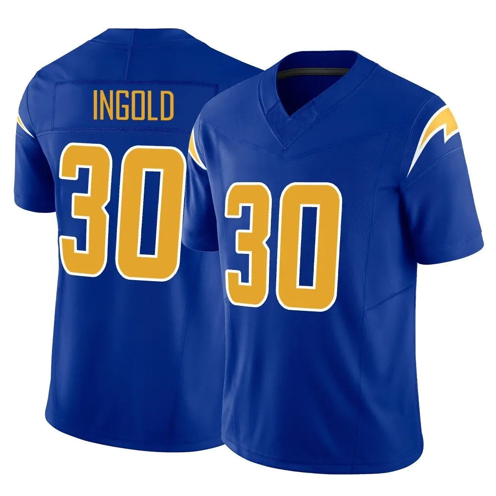 Kooe LA.Chargers #30 Alec Ingold Player Royal Limited Vapor F.U.S.E. Home Game Stitched Jerseys