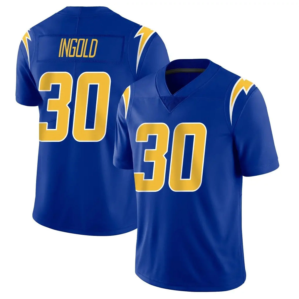 Kooe LA.Chargers #30 Alec Ingold Player Royal Limited Vapor Home Game Stitched Jerseys