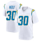 Kooe LA.Chargers #30 Alec Ingold Player White Home Game Stitched Jerseys