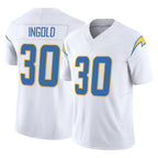 Kooe LA.Chargers #30 Alec Ingold Player White Limited Vapor F.U.S.E. Home Game Stitched Jerseys