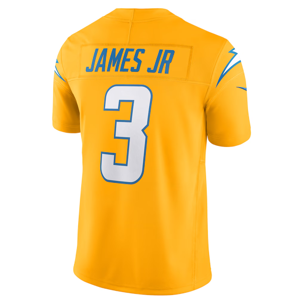 Kooe LA.Chargers #3 Derwin James Jr. Gold Alternate Charger Power Vapor F.U.S.E. Limited Stitched Jerseys