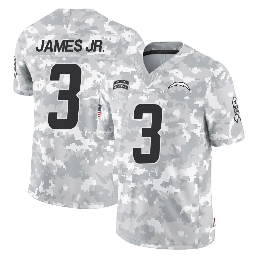 Kooe LA.Chargers #3 Derwin James Jr. Player Arctic Camo Salute To Service Limited Game Stitched Jerseys