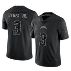 Kooe LA.Chargers #3 Derwin James Jr. Player Black Limited Reflective Home Game Stitched Jerseys