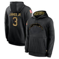 Kooe LA.Chargers #3 Derwin James Jr. Player Black Salute to Service Hoodies Limited Game Stitched Jerseys