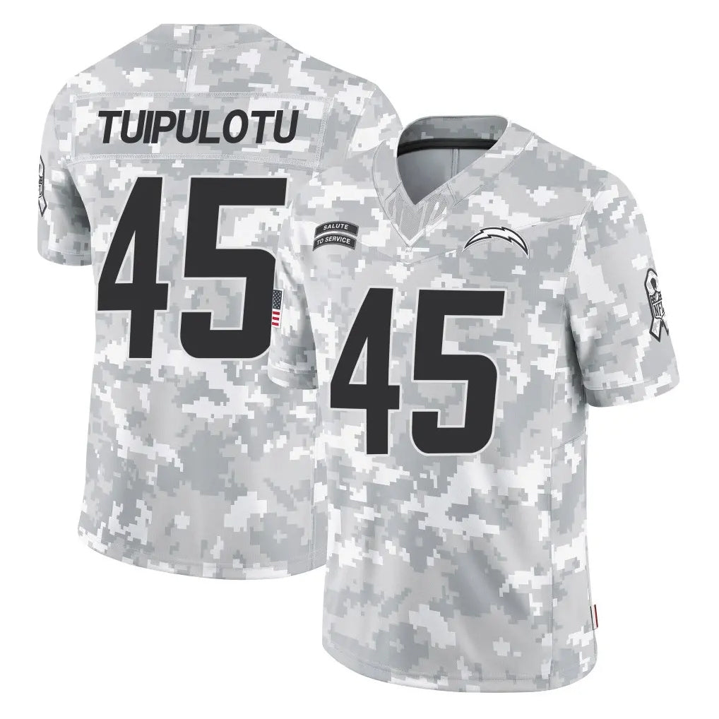 Kooe LA.Chargers #45 Tuli Tuipulotu Player Arctic Camo Salute To Service Limited Game Stitched Jerseys