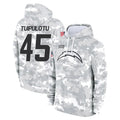 Kooe LA.Chargers #45 Tuli Tuipulotu Player Arctic Camo Salute to Service Hoodies Limited Game Stitched Jerseys