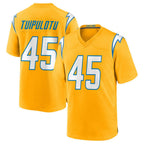 Kooe LA.Chargers #45 Tuli Tuipulotu Player Gold Home Game Stitched Jerseys