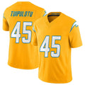 Kooe LA.Chargers #45 Tuli Tuipulotu Player Gold Limited Vapor F.U.S.E. Home Game Stitched Jerseys