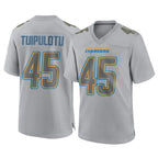 Kooe LA.Chargers #45 Tuli Tuipulotu Player Gray Atmosphere Fashion Home Game Stitched Jerseys