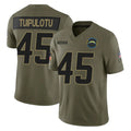 Kooe LA.Chargers #45 Tuli Tuipulotu Player Olive 2025 Salute To Service Limited Game Stitched Jerseys