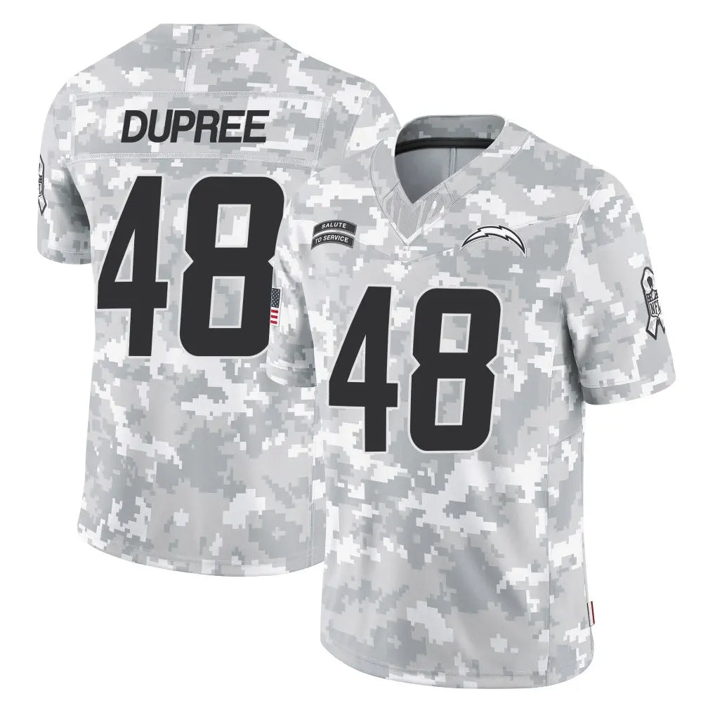 Kooe LA.Chargers #48 Bud Dupree Player Arctic Camo Salute To Service Limited Game Stitched Jerseys