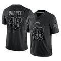 Kooe LA.Chargers #48 Bud Dupree Player Black Limited Reflective Home Game Stitched Jerseys