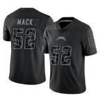 Kooe LA.Chargers #52 Khalil Mack Player Black Limited Reflective Home Game Stitched Jerseys