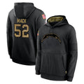Kooe LA.Chargers #52 Khalil Mack Player Black Salute to Service Hoodies Limited Game Stitched Jerseys